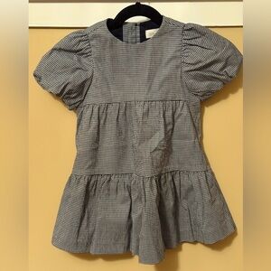 NEW Zara Kids Navy and White Checkered Dress